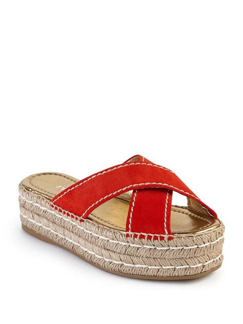 prada suede espadrille platform sandals